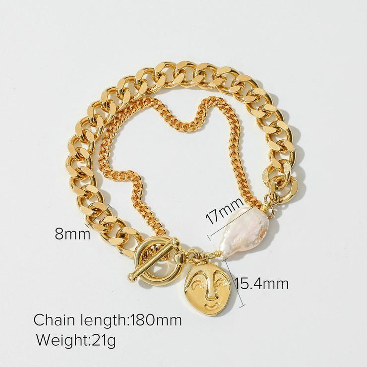 Buy Kairangi by Yellow Chimes Rose Gold Gold Plated Stainless Steel Fashion  Charm Style Multi-Layer Chain Bracelets For Women And Girls - 8.00  Centimeters Online at Best Prices in India - JioMart.
